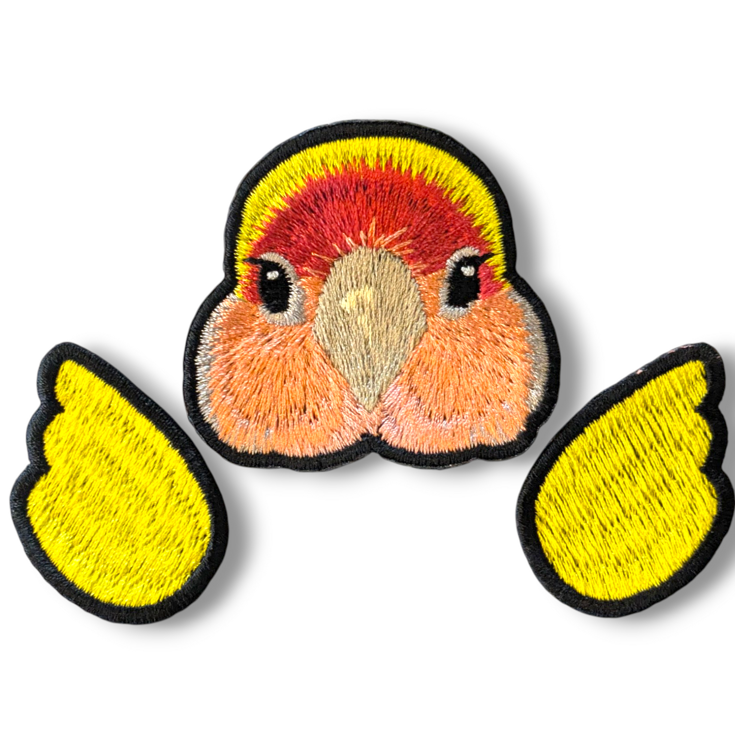 コザクラインコの証明写真刺繍ワッペン