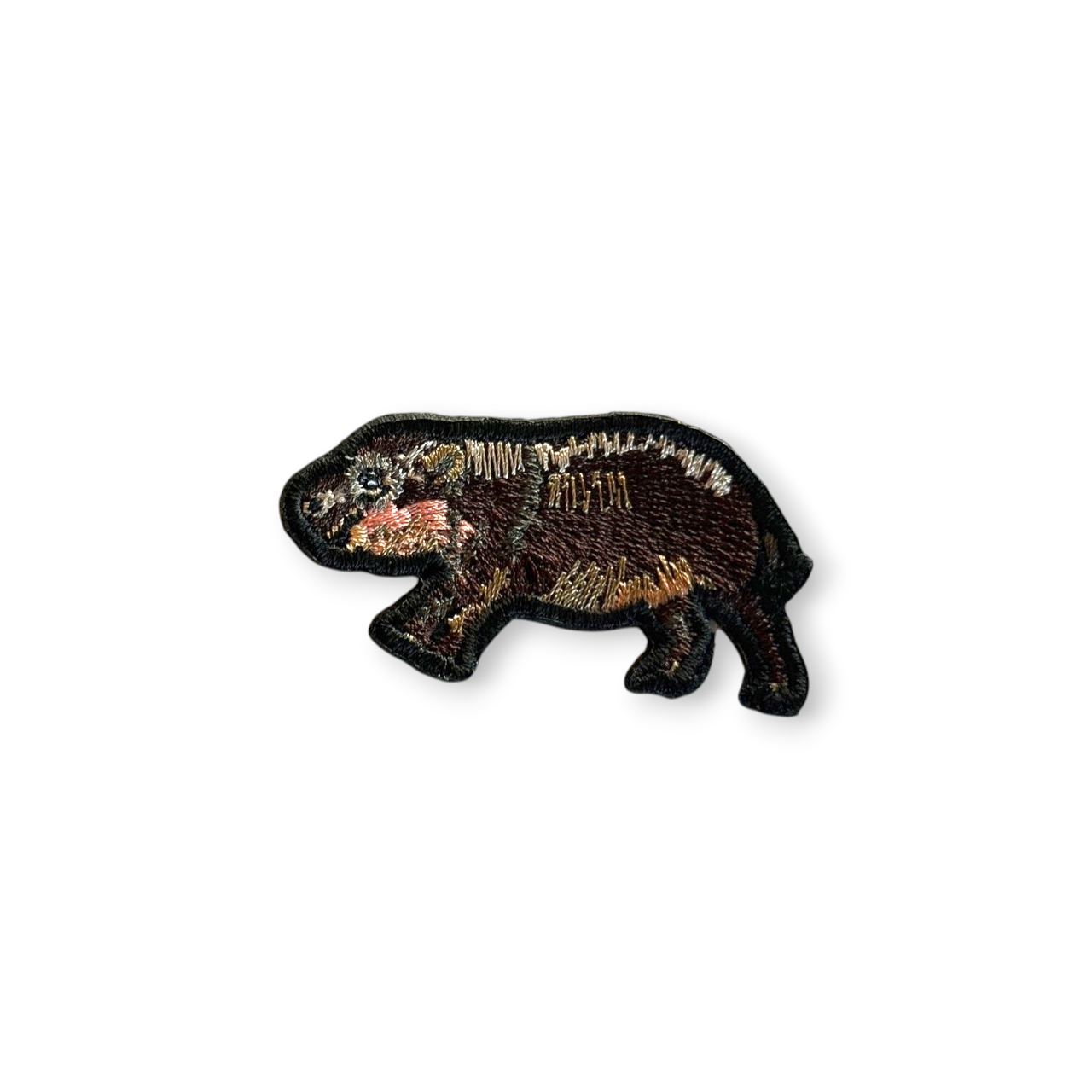 コビトカバの刺繍ワッペン