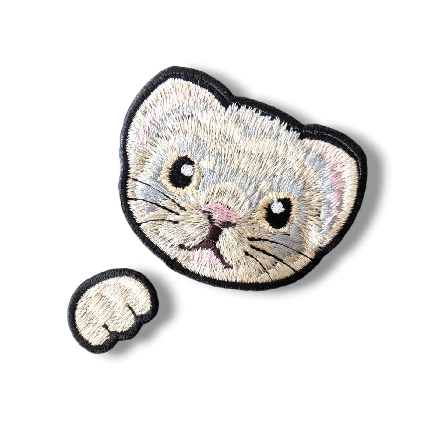 フェレットの刺繍ワッペン