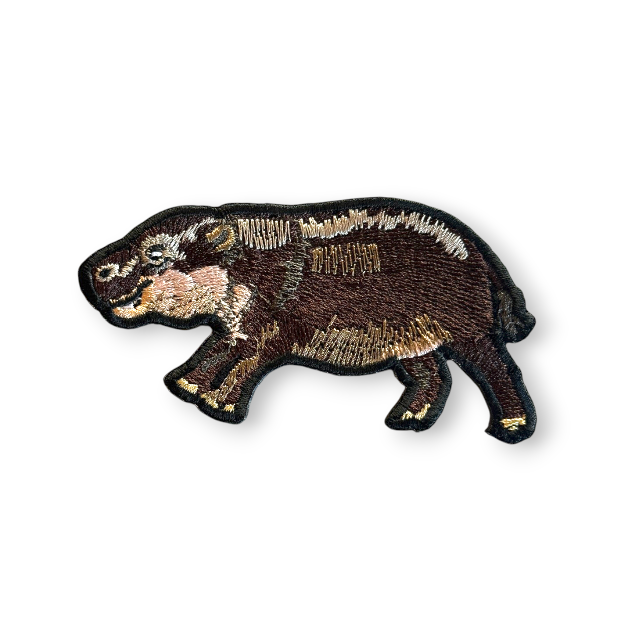 コビトカバの刺繍ワッペン