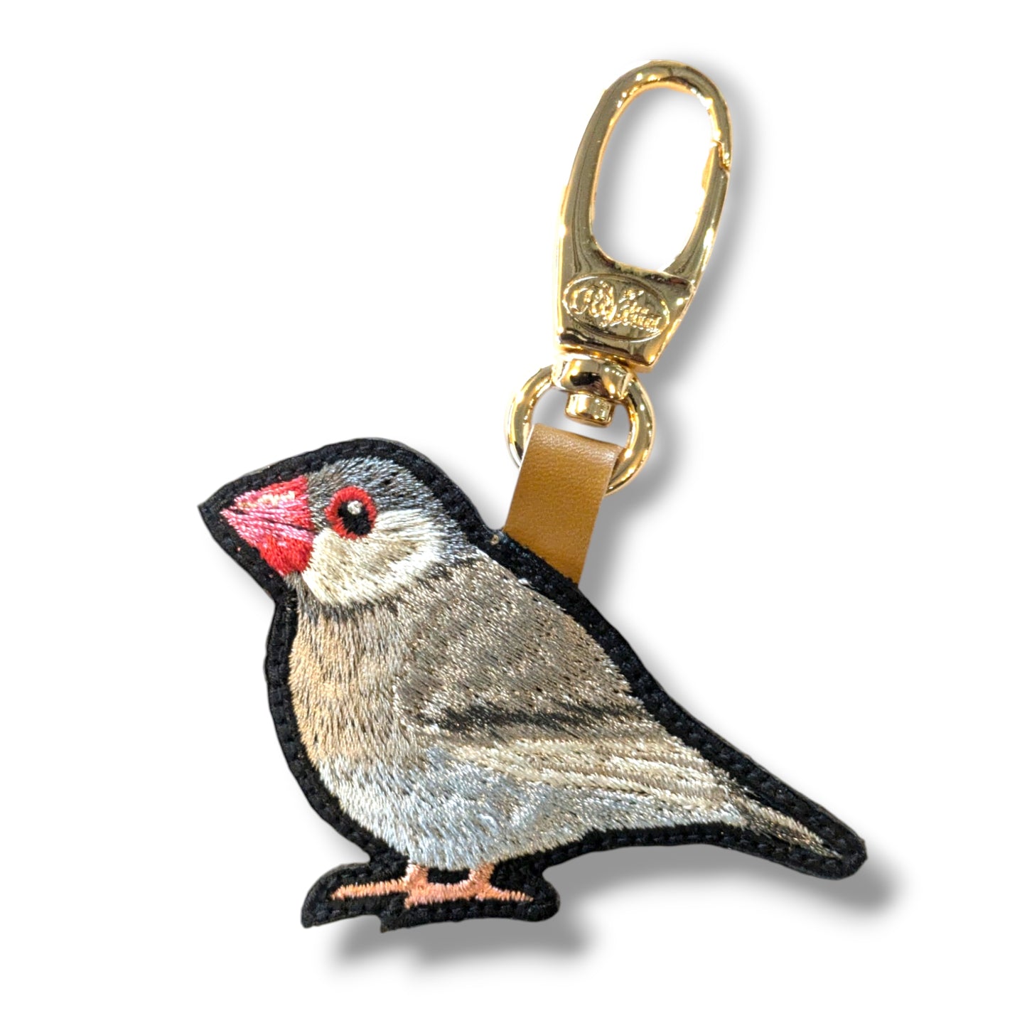 文鳥の刺繍ワッペン