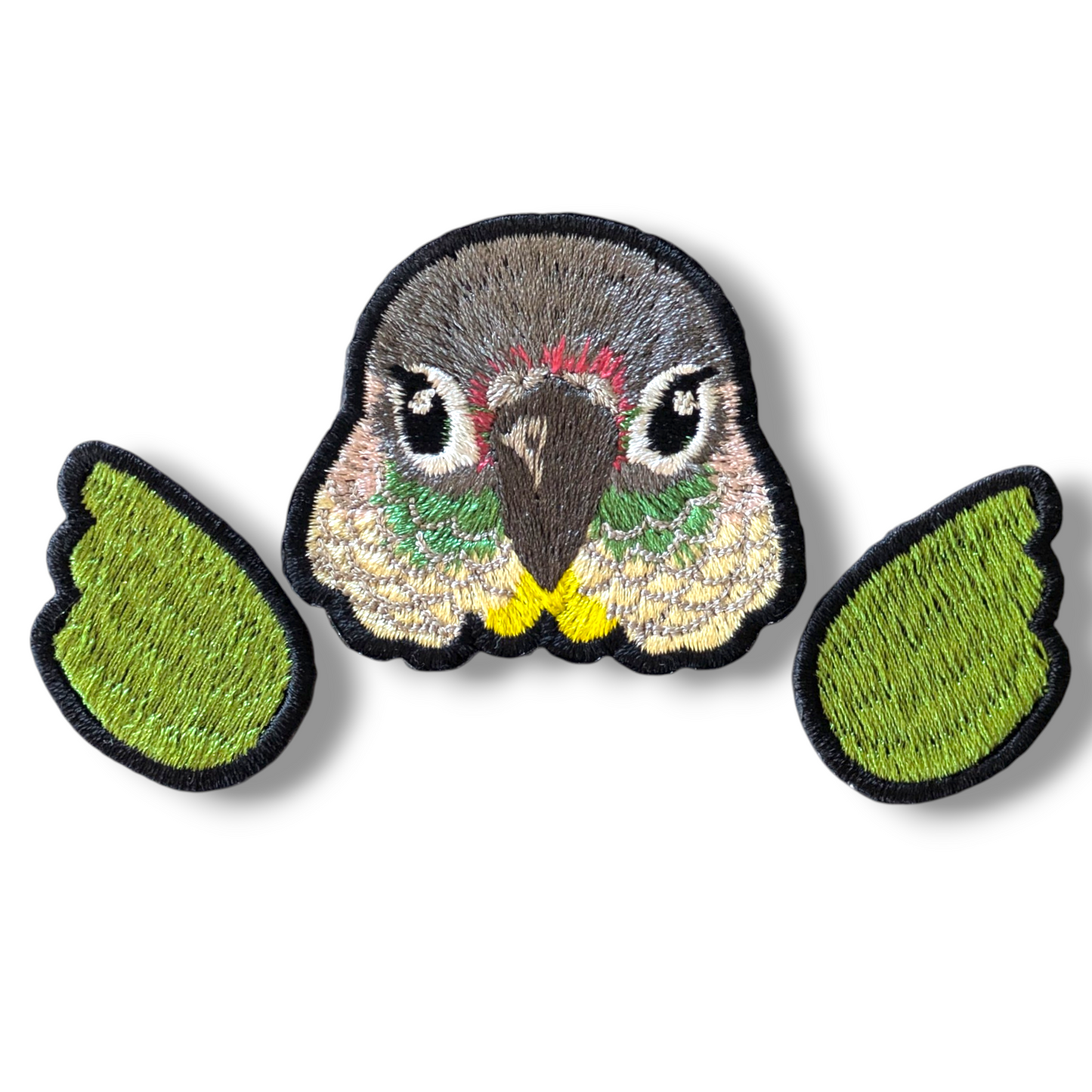 ウロコインコの証明写真刺繍ワッペン