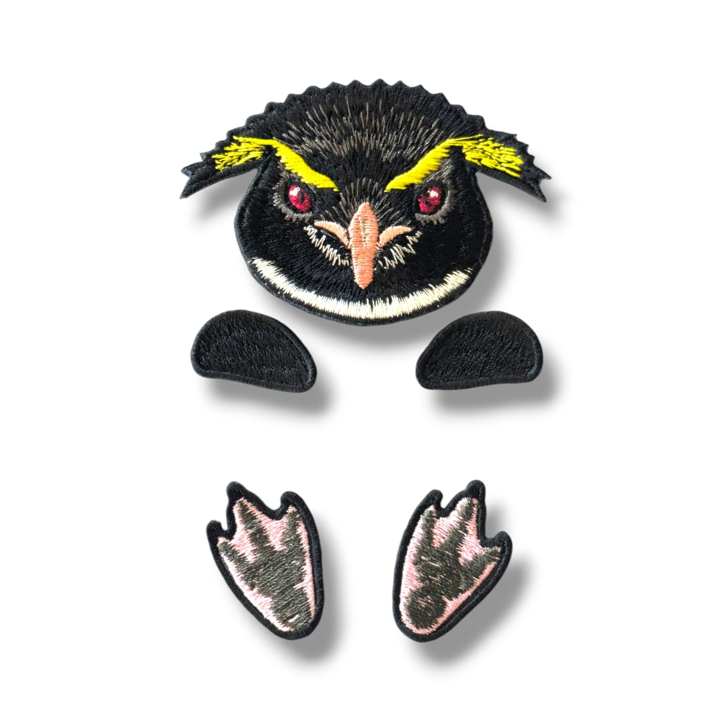 イワトビペンギンの証明写真刺繍ワッペン