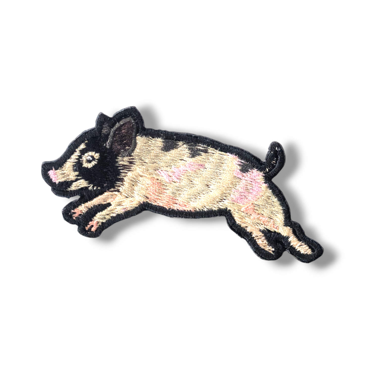 ミニブタの刺繍ワッペン