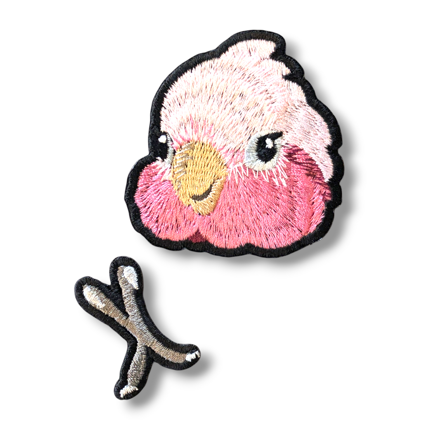 モモイロインコの証明写真刺繍ワッペン
