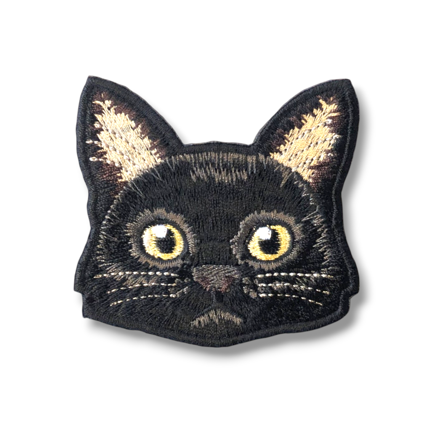 黒猫の刺繍ワッペン