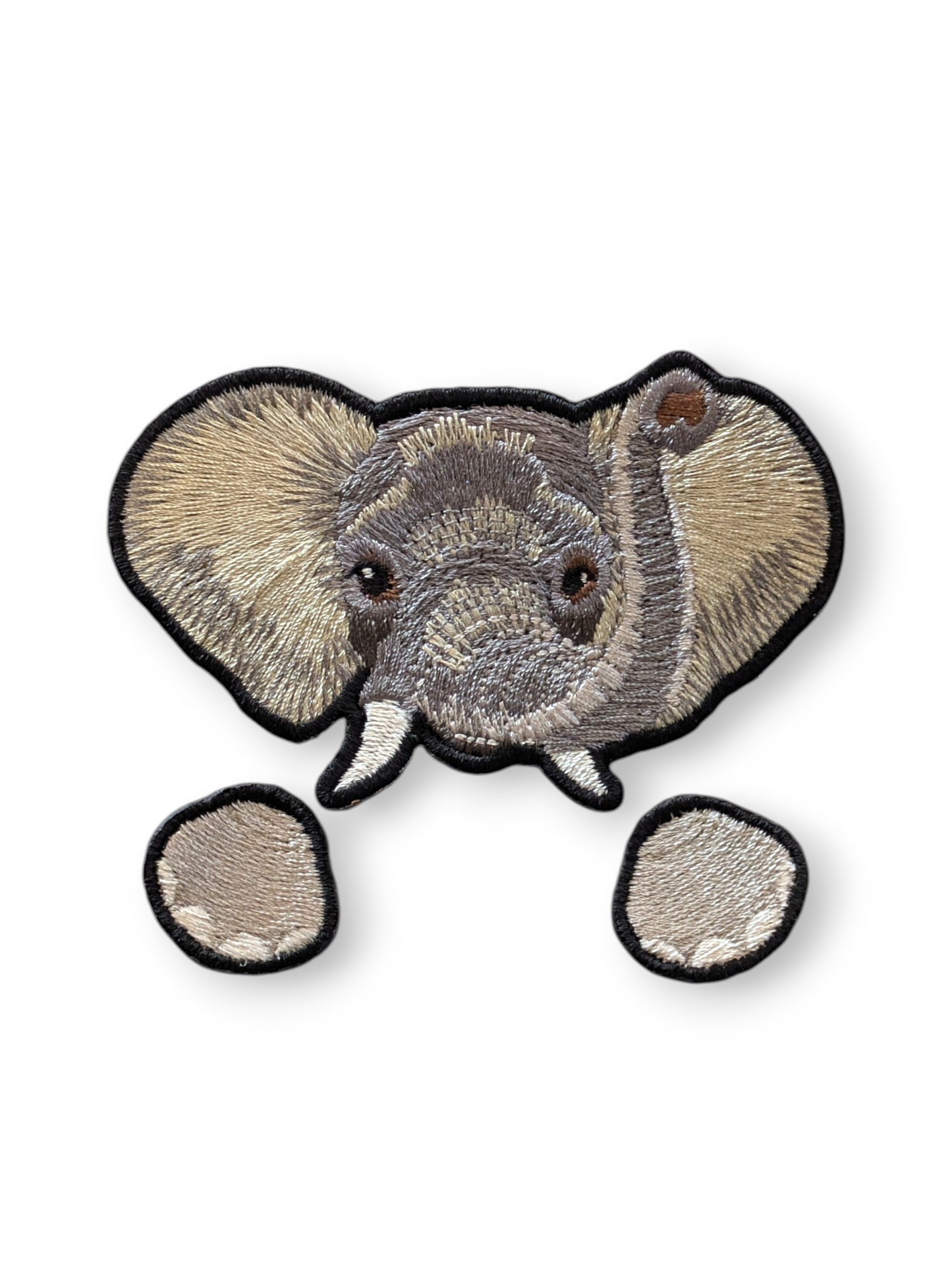 マルミミゾウの刺繍ワッペン