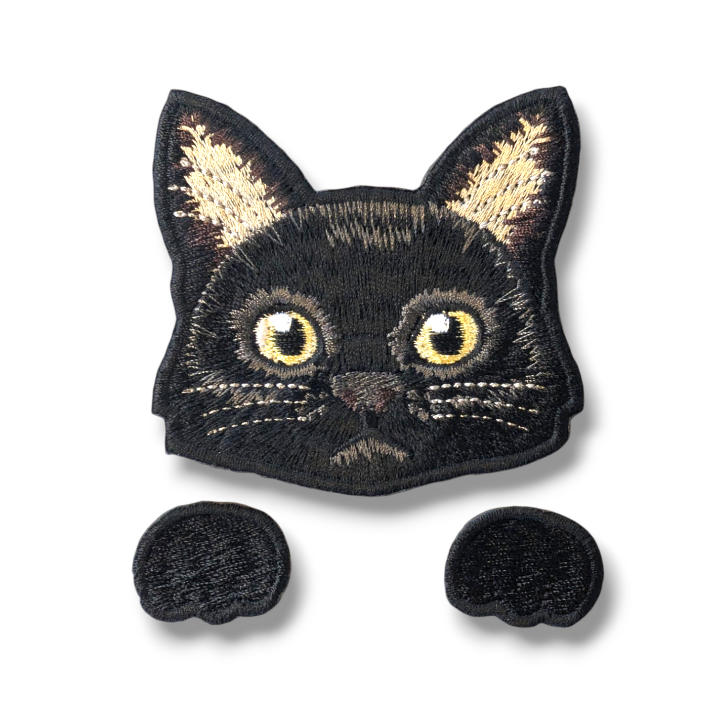 黒猫の刺繍ワッペン
