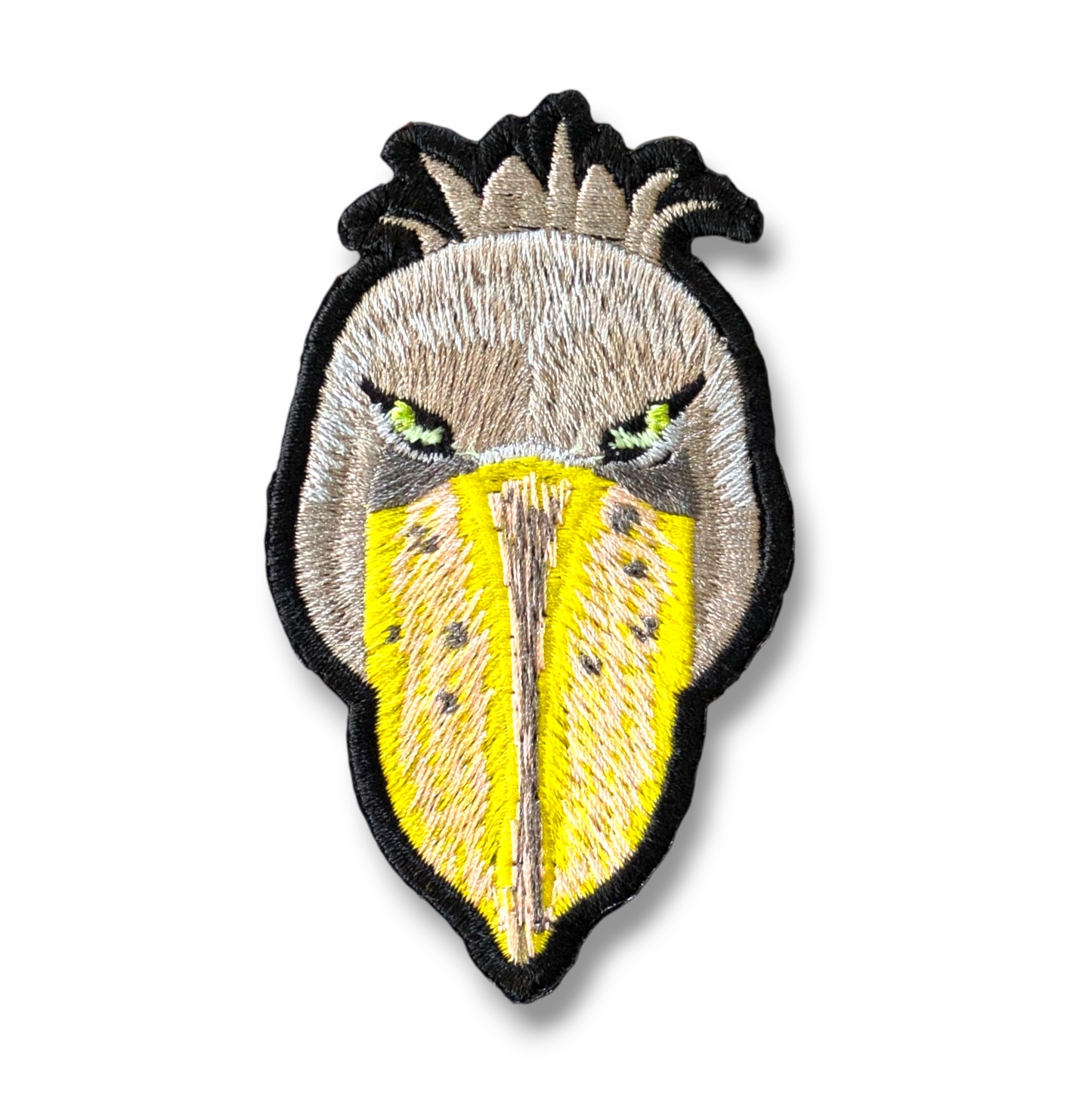 ハシビロコウの刺繍ワッペン