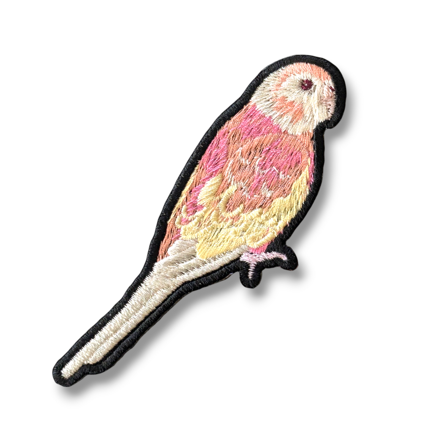 アキクサインコの刺繍ワッペン