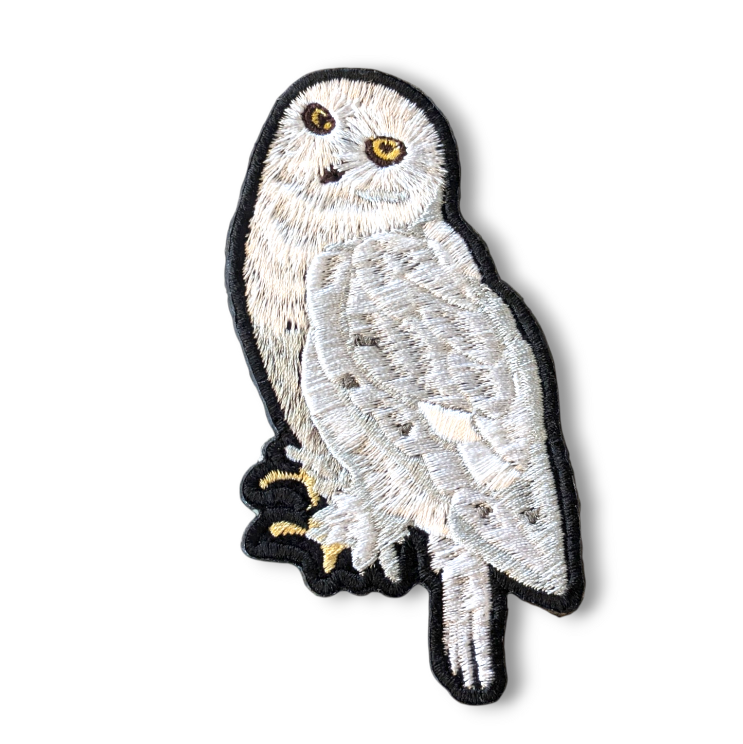 シロフクロウの刺繍ワッペン